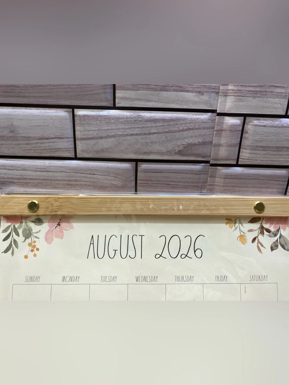 RAE DUNN ❤️2027 Bamboo Hanger Monthly Calendar  Floral New